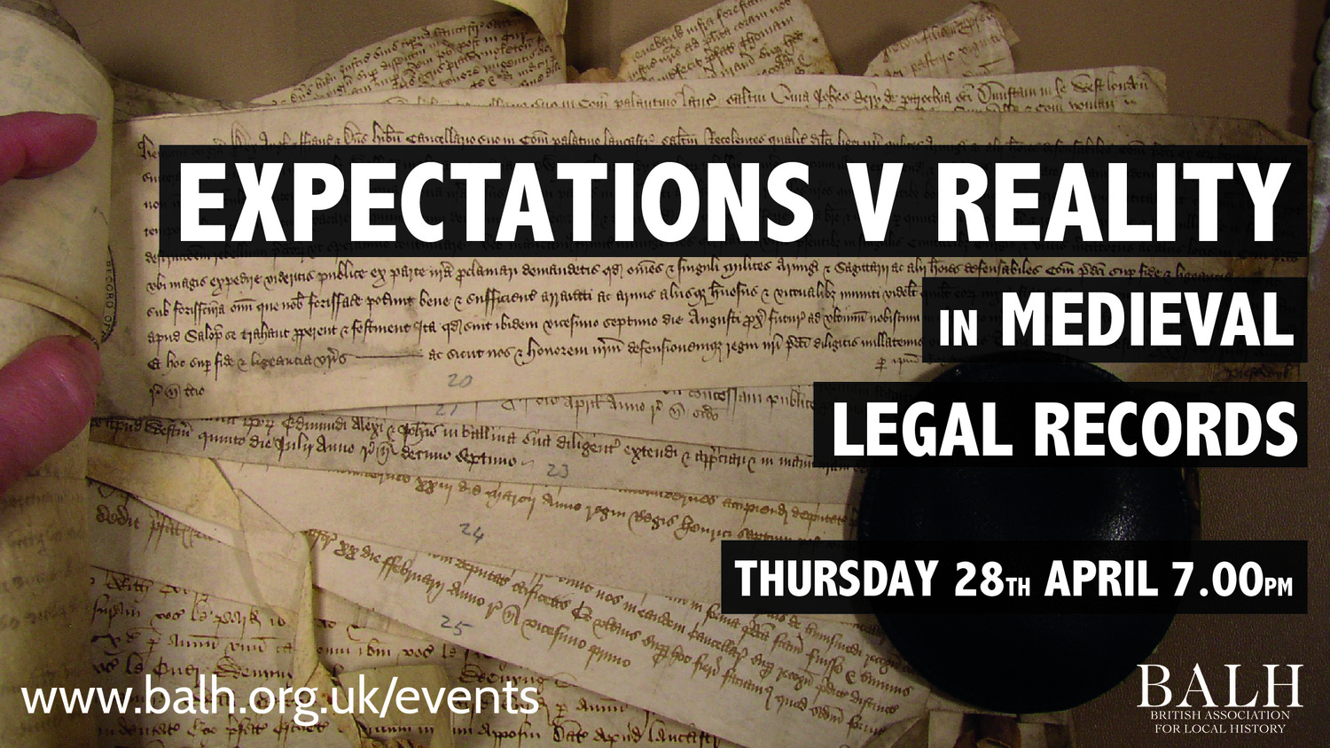 BALH Local History Hour: Expectation versus reality in medieval legal records