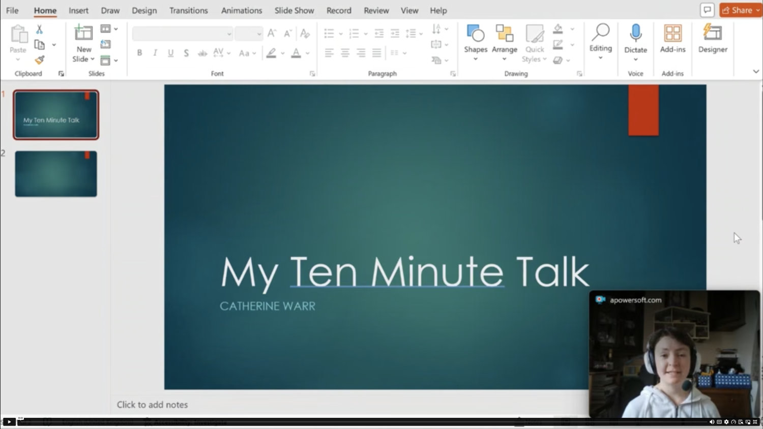 Making Your PowerPoint Ten-Minute Talk Video