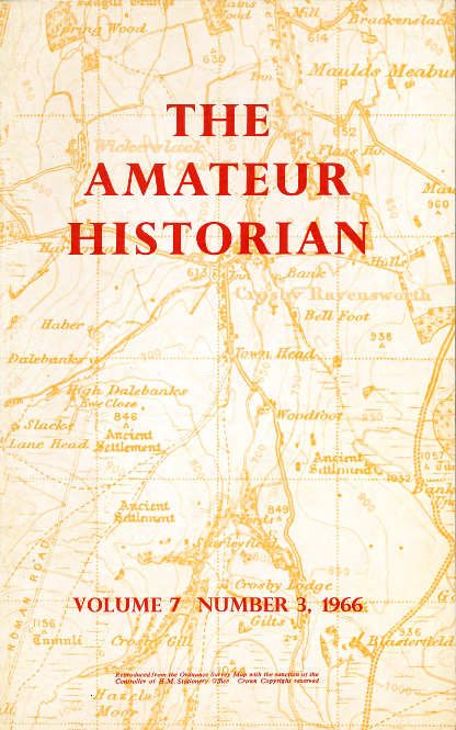 The Amateur Historian Volume 7 Number 3 August 1966