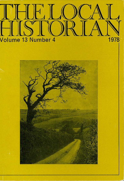 The Local Historian Volume 13 Number 4 November 1978