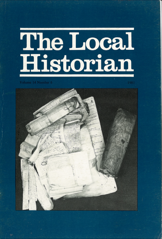 The Local Historian Volume 14 Number 6 May 1981