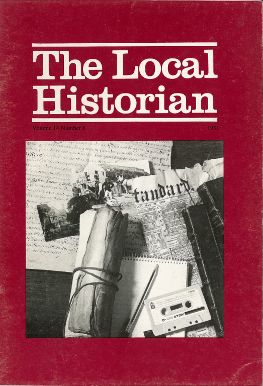 The Local Historian Volume 14 Number 8 November 1981