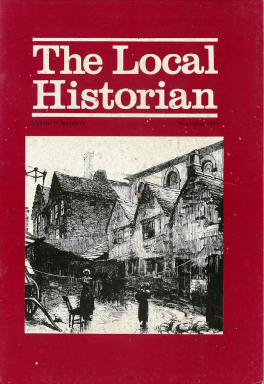 The Local Historian Volume 15 Number 8 November 1983