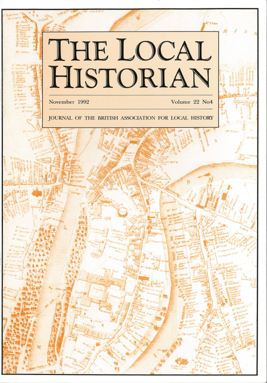 The Local Historian Volume 22, Number 4 November 1992