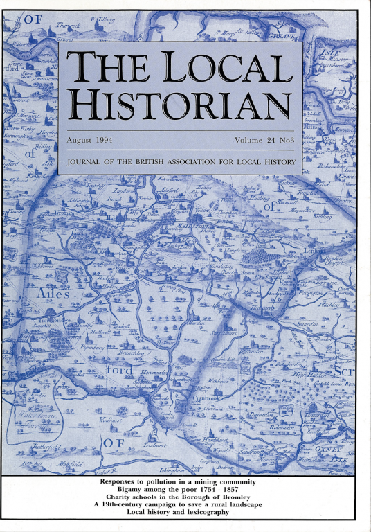 The Local Historian Volume 24, Number 3 August 1994