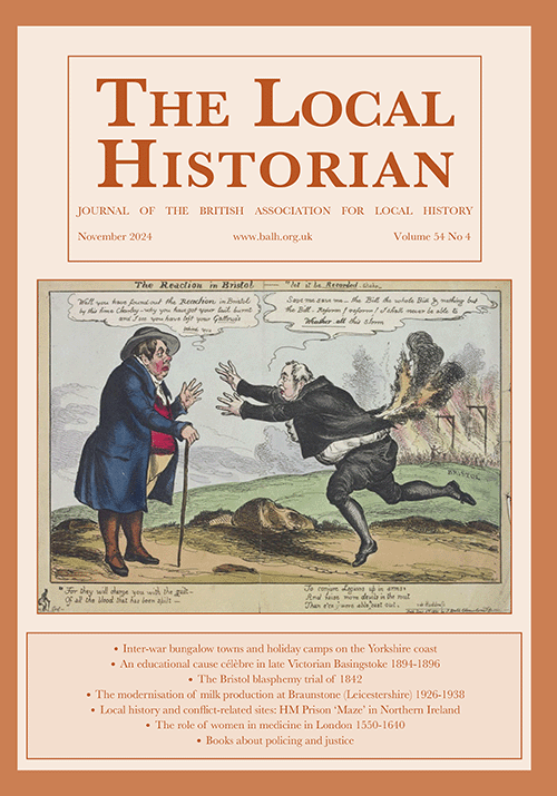 The Local Historian Volume 54 Number 4 November 2024