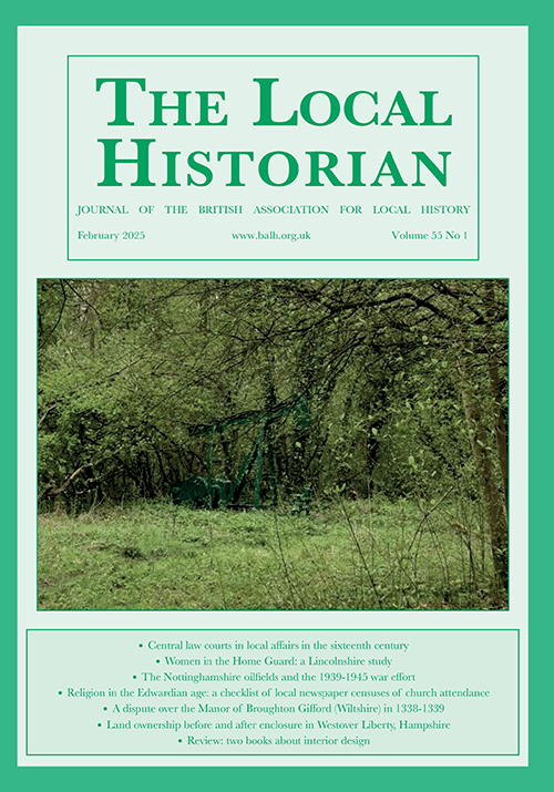 The Local Historian Volume 55 Number 1 February 2025
